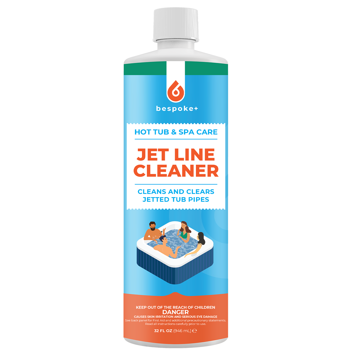 Bespoke+ Spa Jet Cleaner - Hot Tub Flush & Spa Purge Chemical - Fast Acting  Spa Jet Line Cleaner for Hot Tubs & Jetted Tub Cleaner - Bathtub Jet